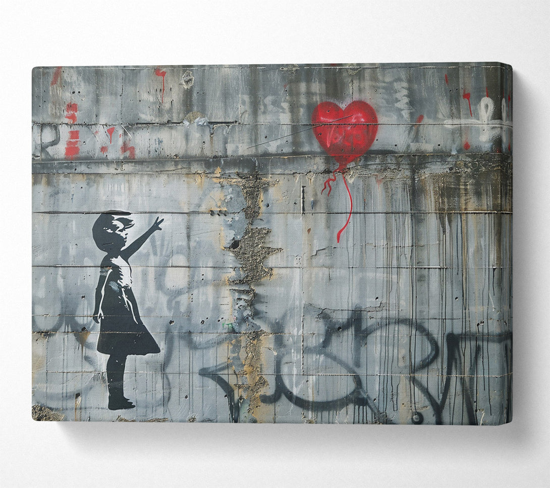  A Canvas Print of Red Heart'S Flight Canvas Wall Art