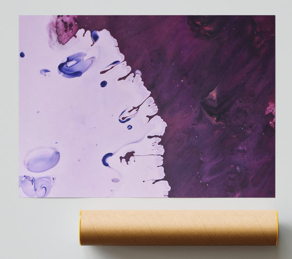Purple And White Swirl Poster