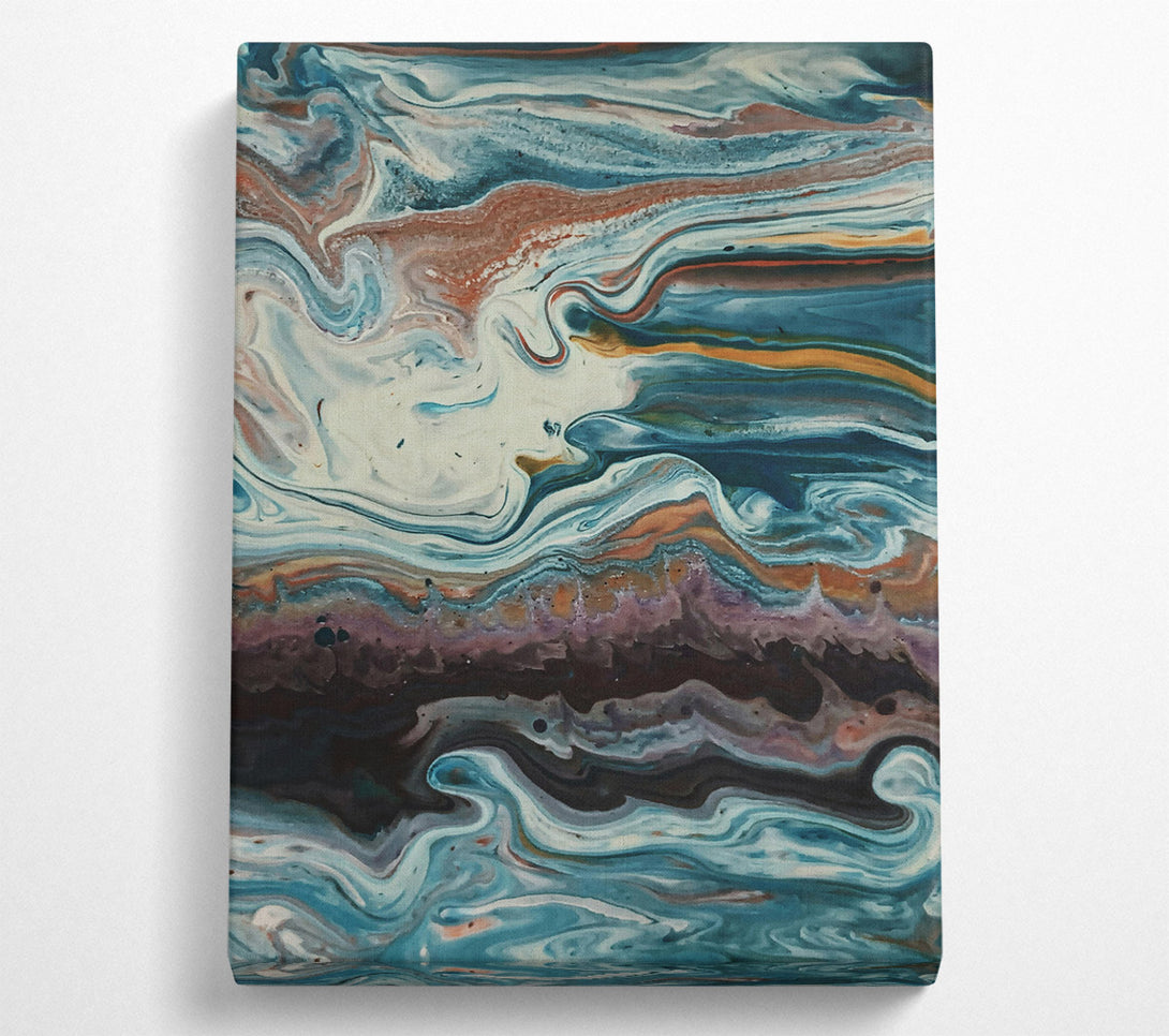  A Canvas Print of Azure Swirling Dreams Canvas Art