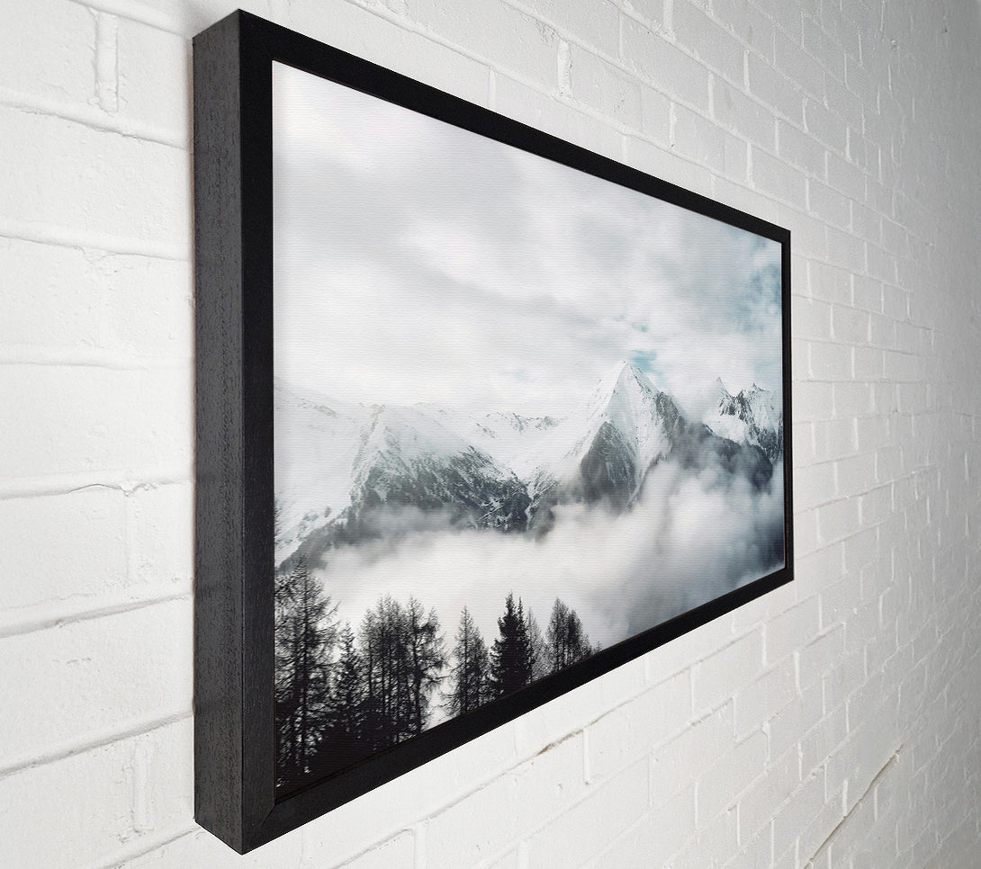  A Canvas Print of White Peaks In Fog Canvas Wall Art