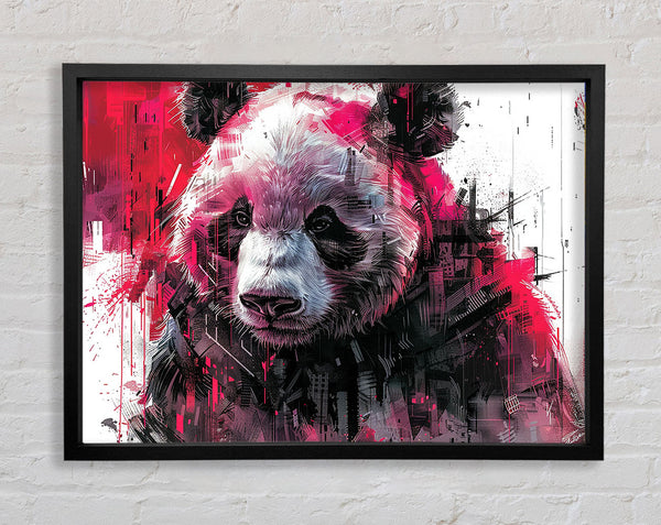 Expressionist Panda Framed Print