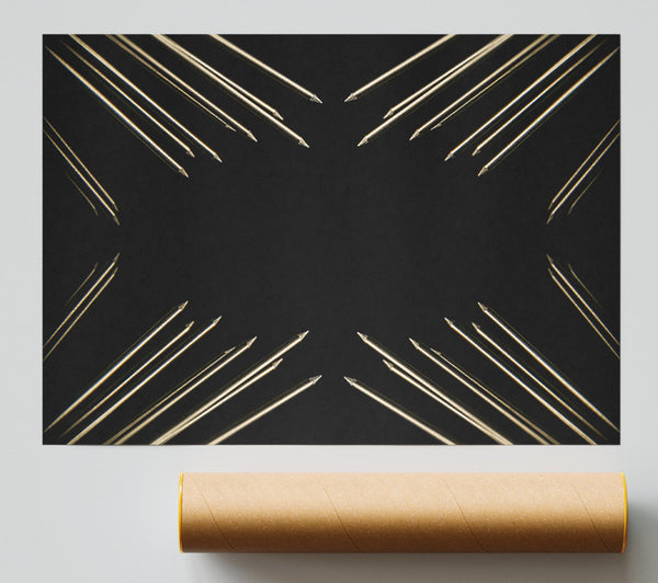 Silver Steel Arrows Print