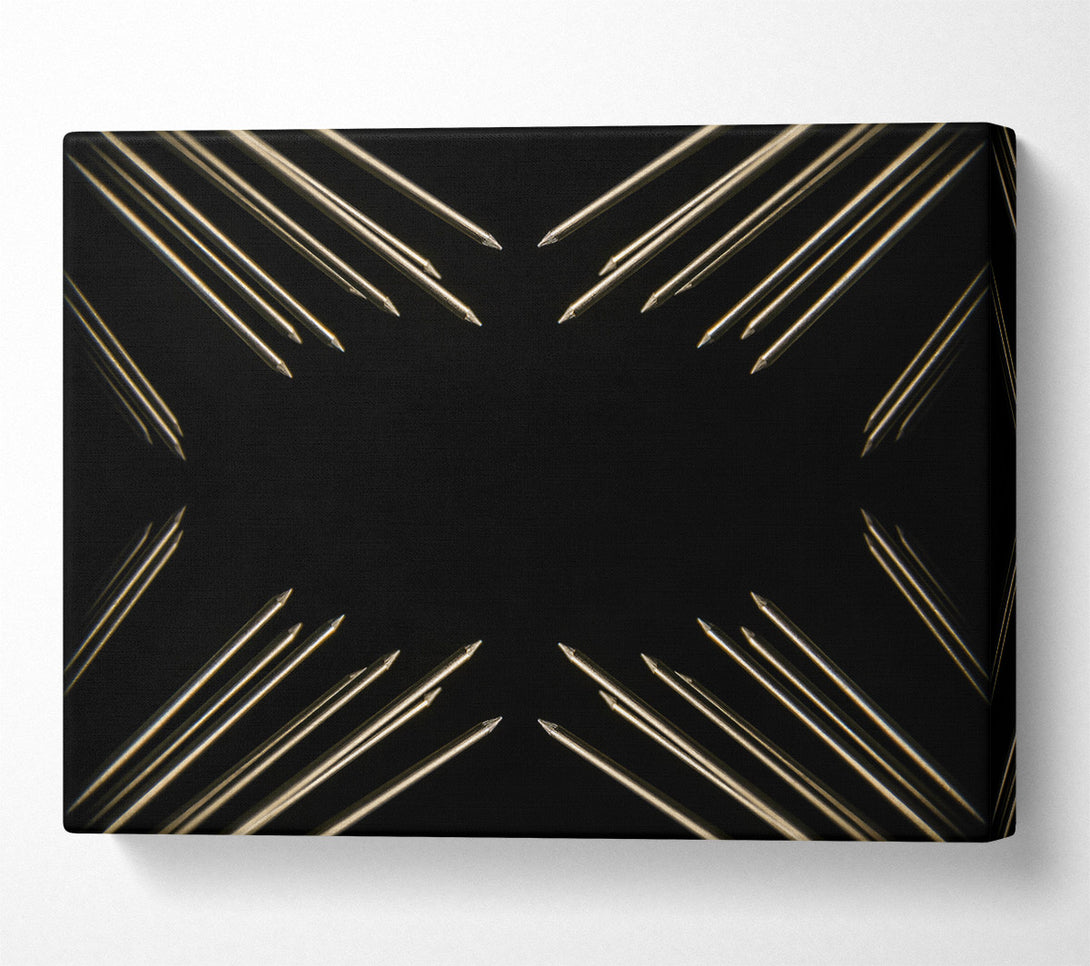  A Canvas Print of Silver Steel Arrows Canvas Art