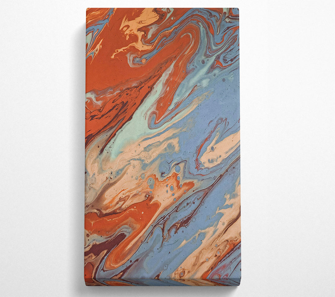  A Canvas Print of Blue And Rust Swirls Canvas Wall Art