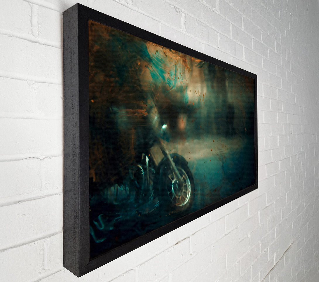  A Canvas Print of Teal Through Glass Canvas Print