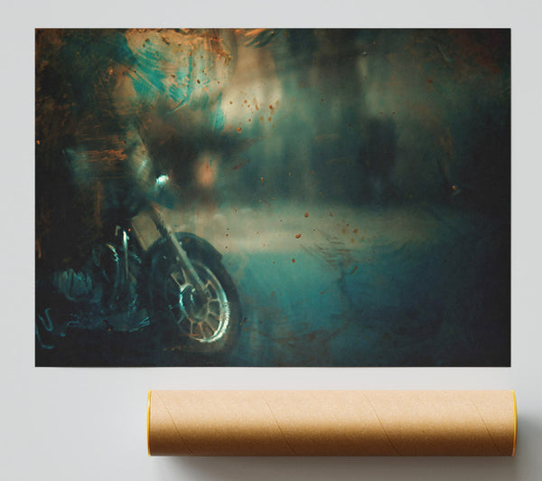 Teal Through Glass Giclee Print