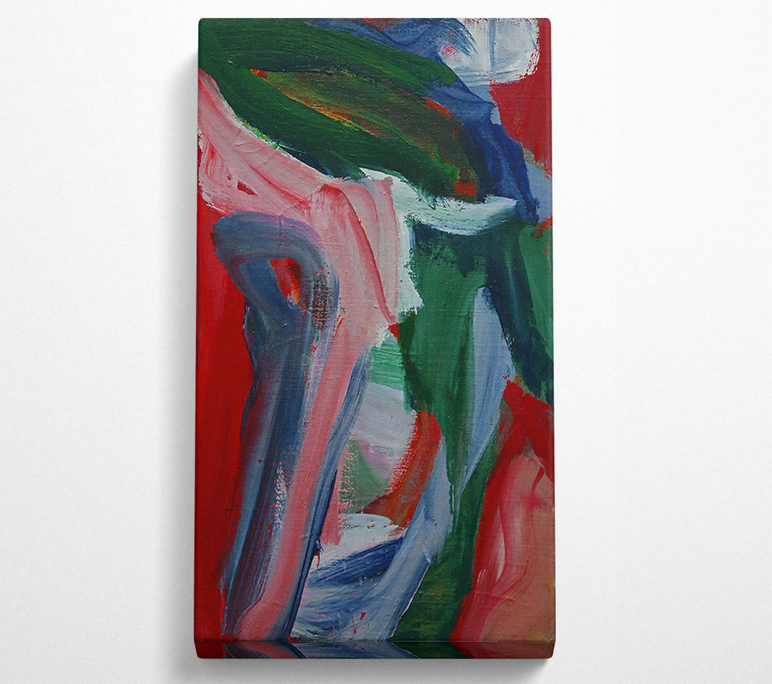  A Canvas Print of Crimson Brushstrokes Dance Canvas Art