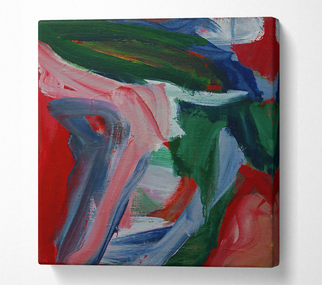  A Canvas Print of Crimson Brushstrokes Dance Canvas Art