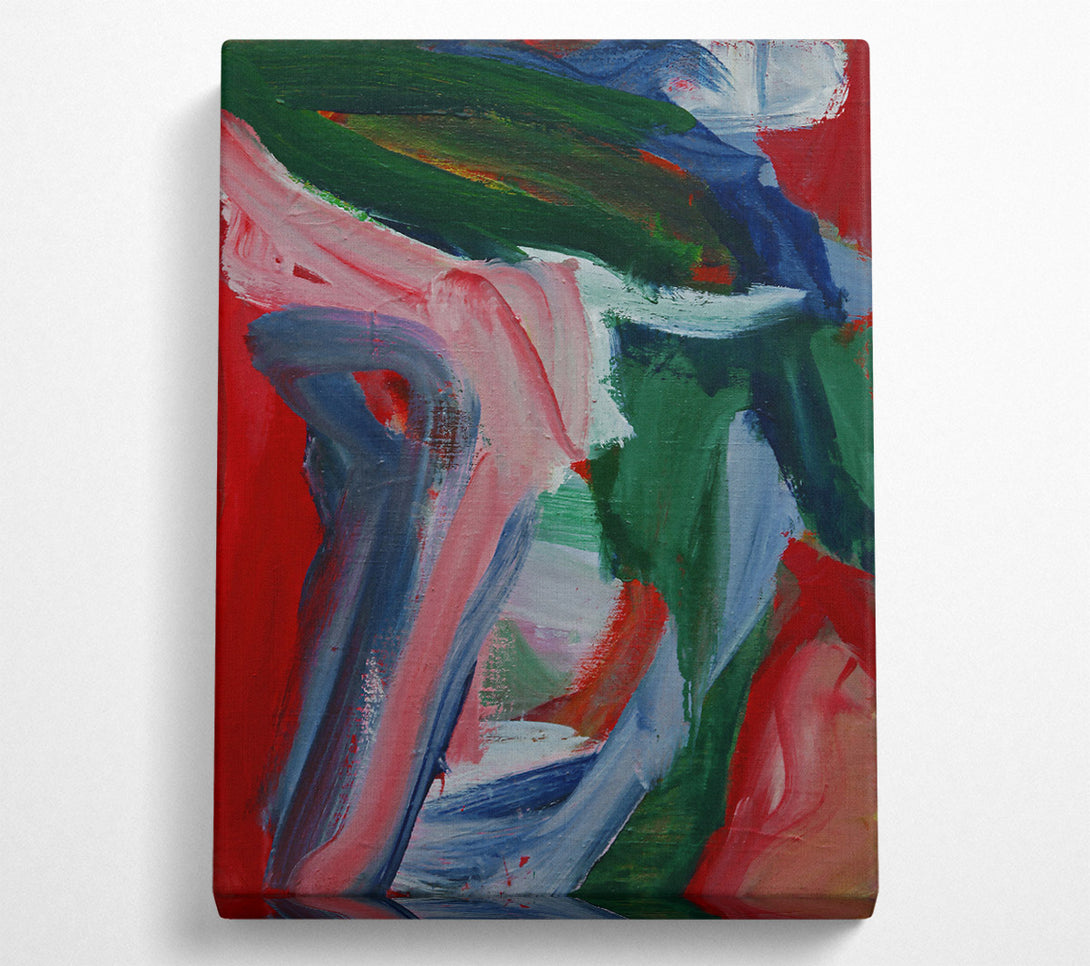  A Canvas Print of Crimson Brushstrokes Dance Canvas Art