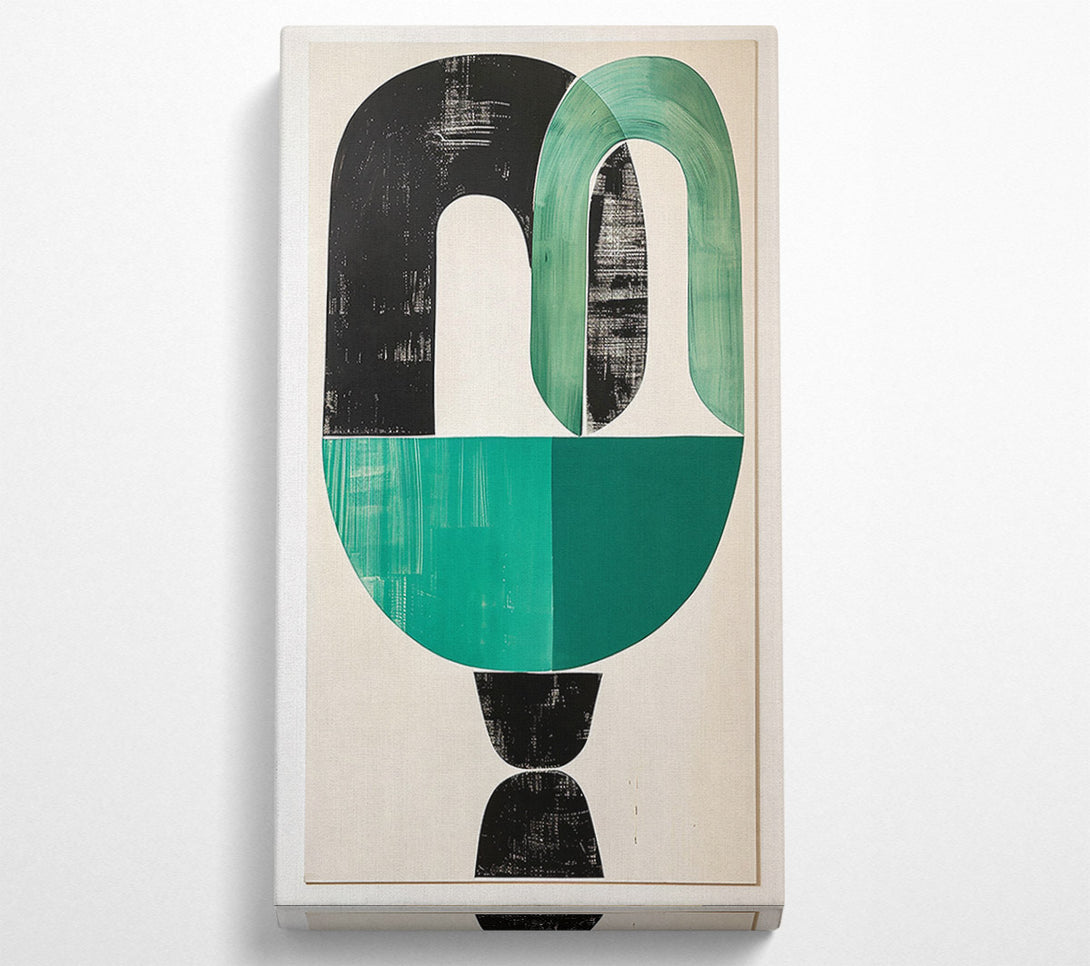  A Canvas Print of Emerald Arcs And Curves Canvas Art