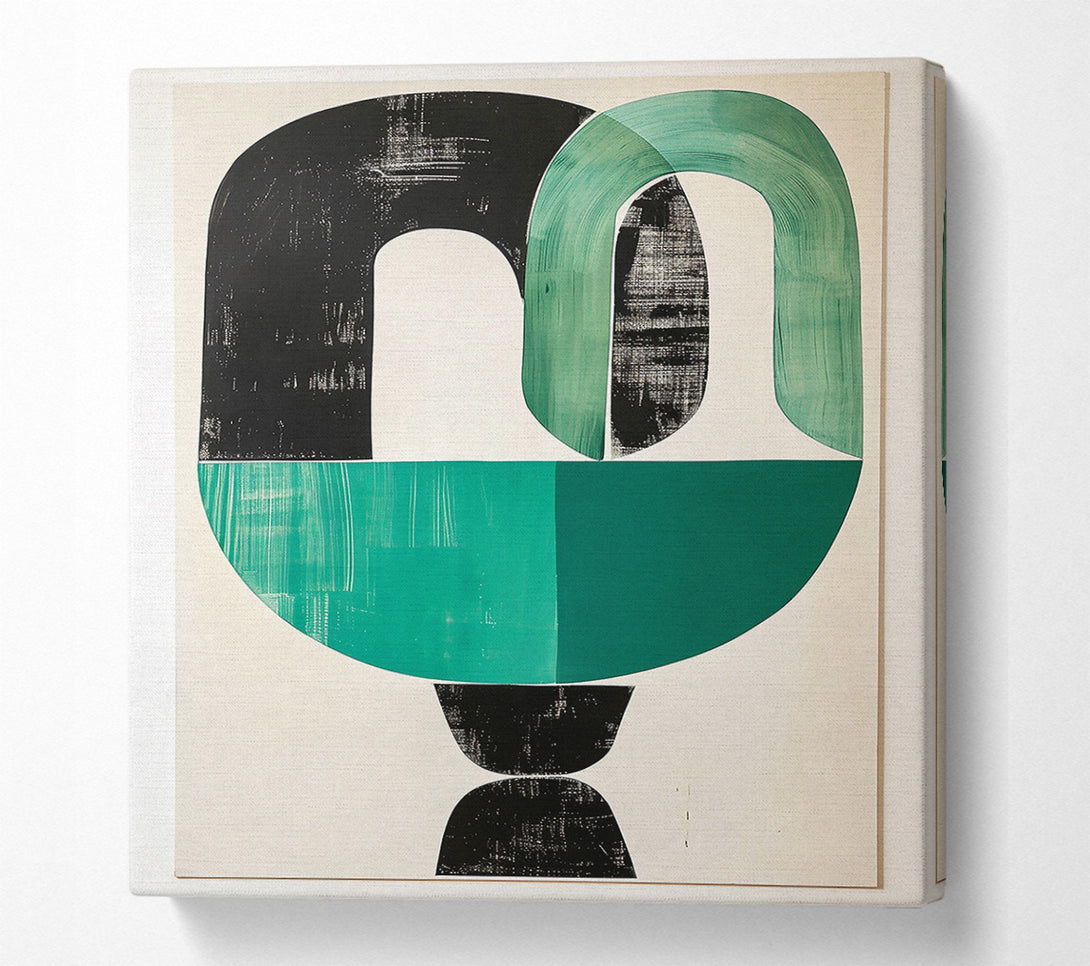  A Canvas Print of Emerald Arcs And Curves Canvas Art