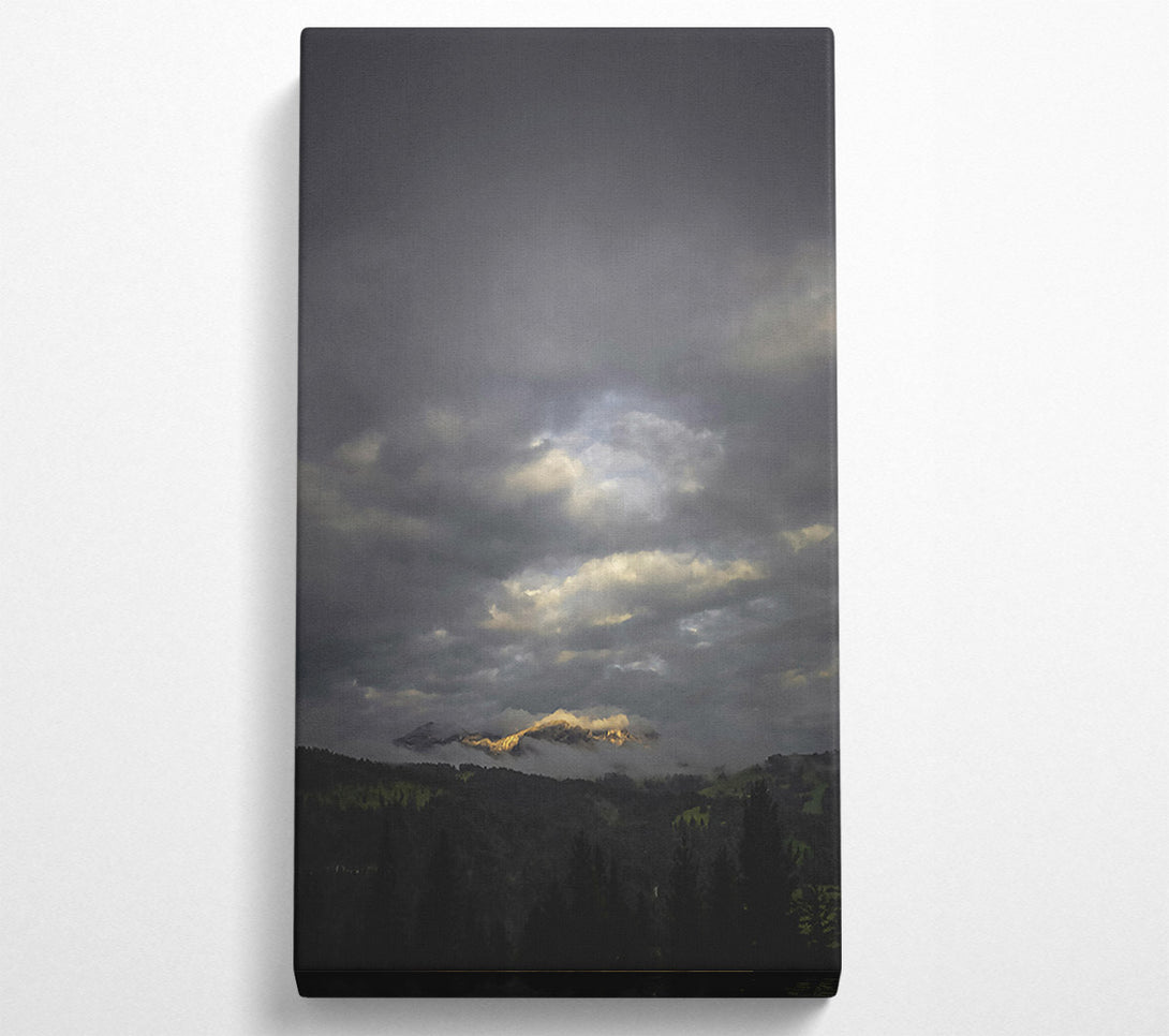  A Canvas Print of Golden Light Through Clouds Canvas Art