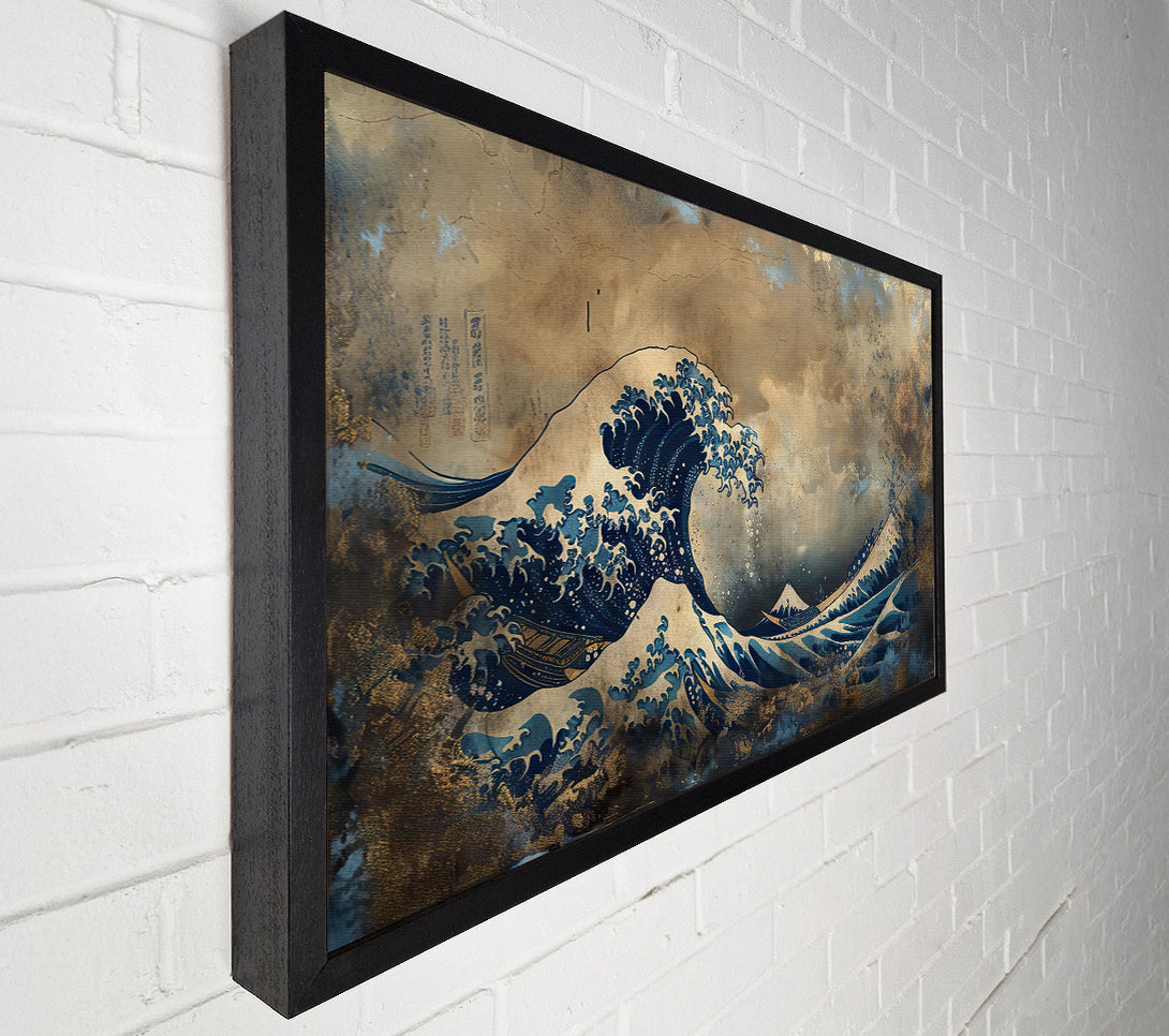  A Canvas Print of Azure Wave Crashing Canvas Wall Art