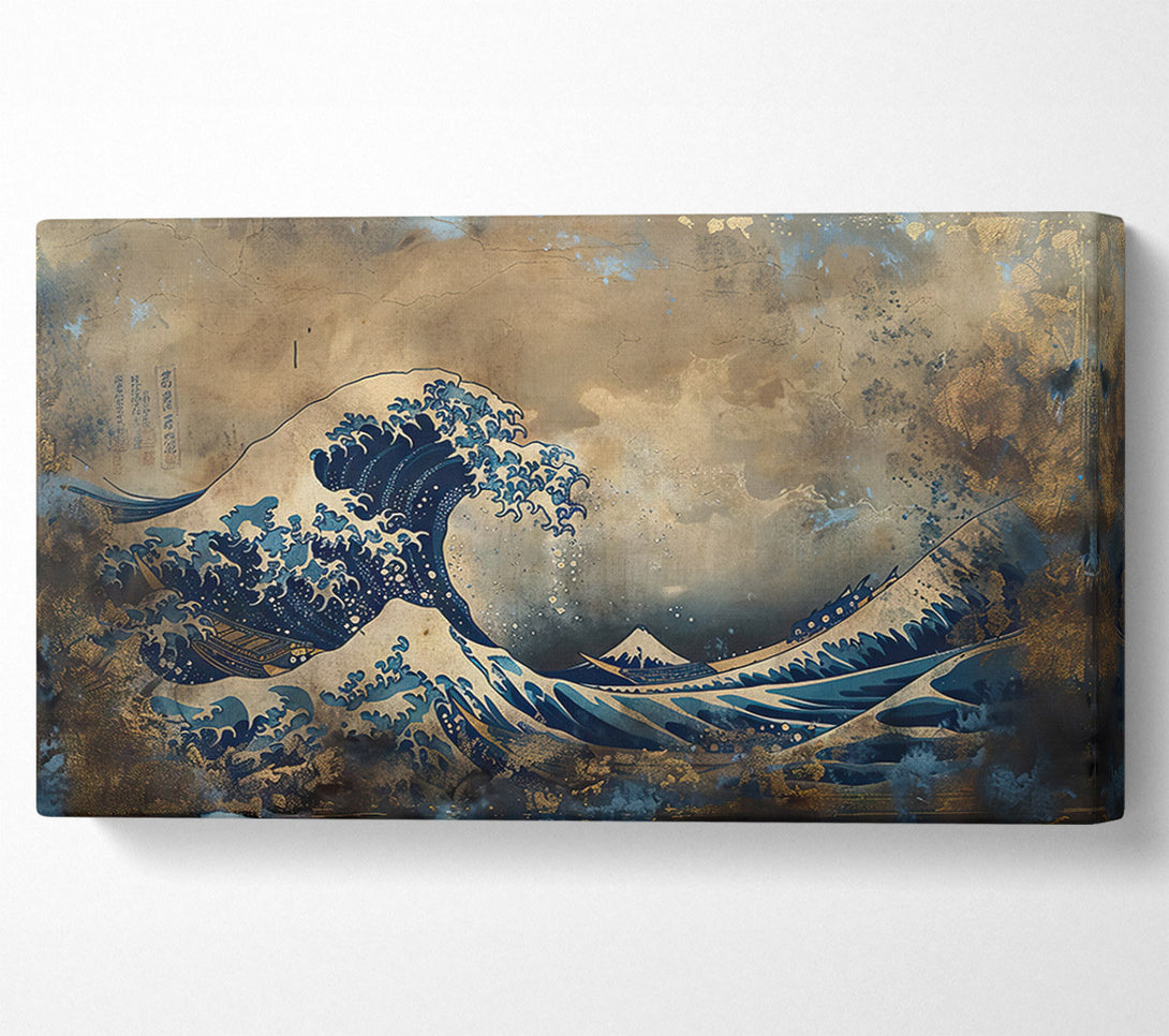  A Canvas Print of Azure Wave Crashing Canvas Wall Art