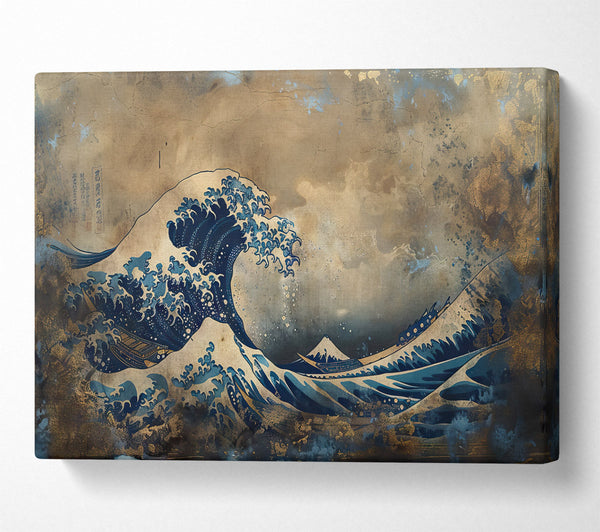  A Canvas Print of Azure Wave Crashing Canvas Wall Art