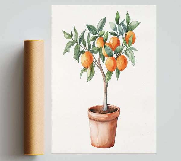 Orange Tree In Bloom Poster