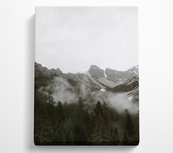  A Canvas Print of Silver Mountain Fog Canvas Art