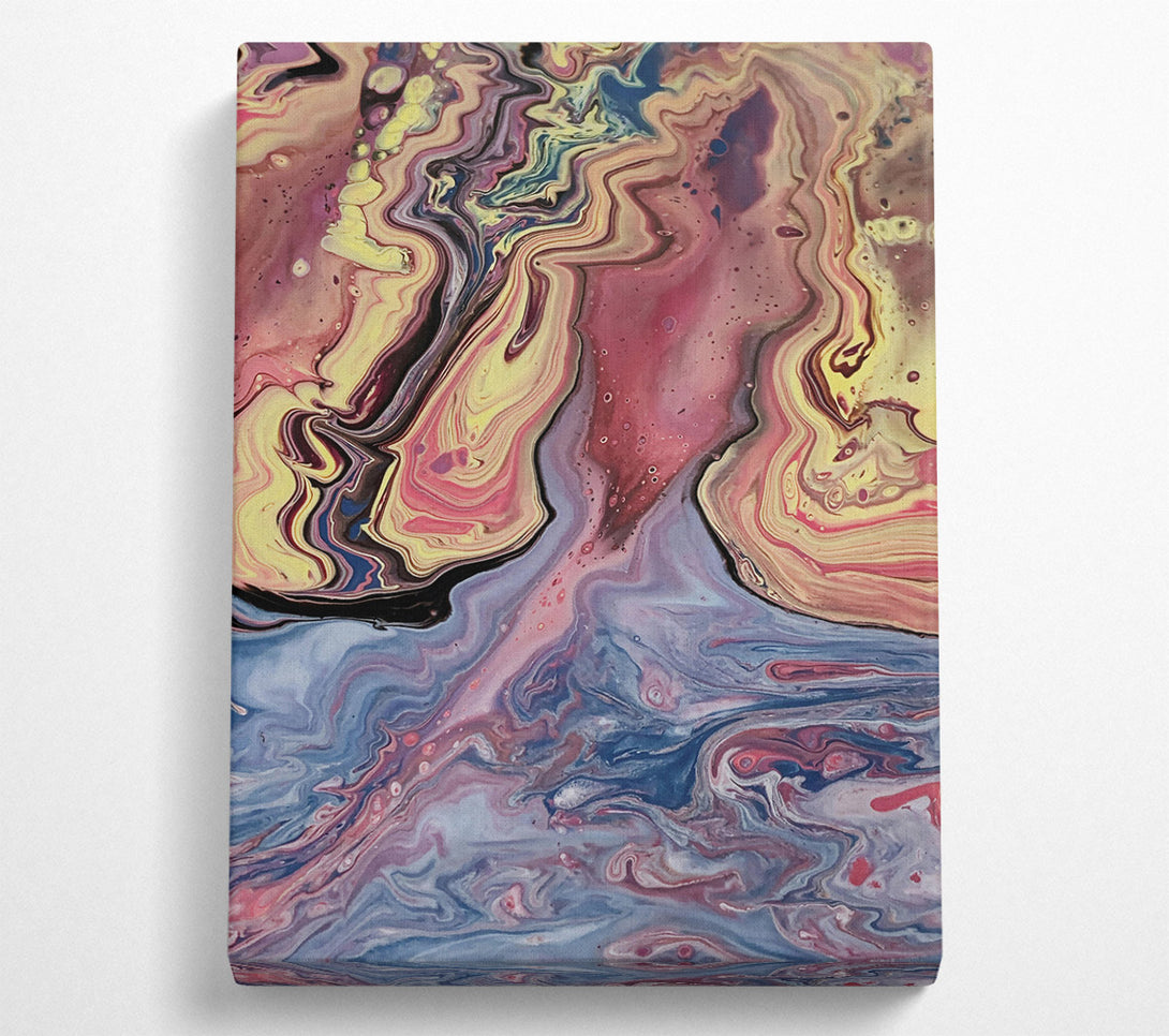  A Canvas Print of Yellow Swirling Dreams Canvas Print
