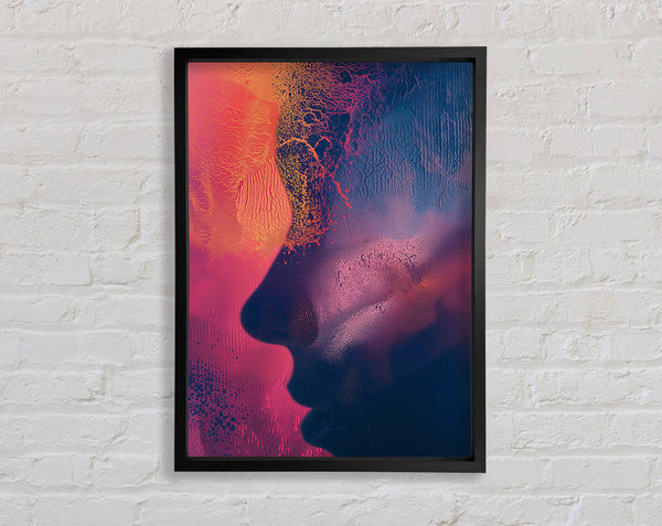 Face Gradient Framed Print