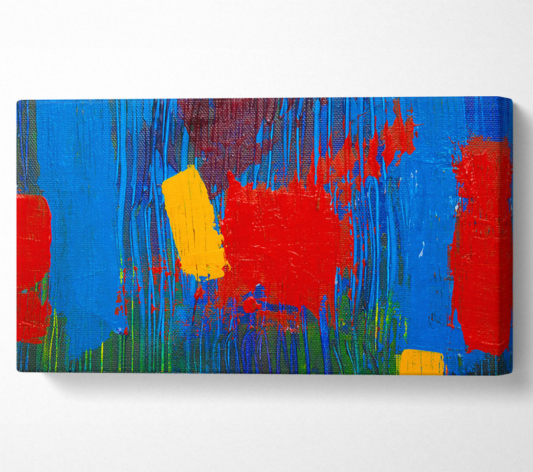  A Canvas Print of Blue Abstract Streaks Canvas Wall Art