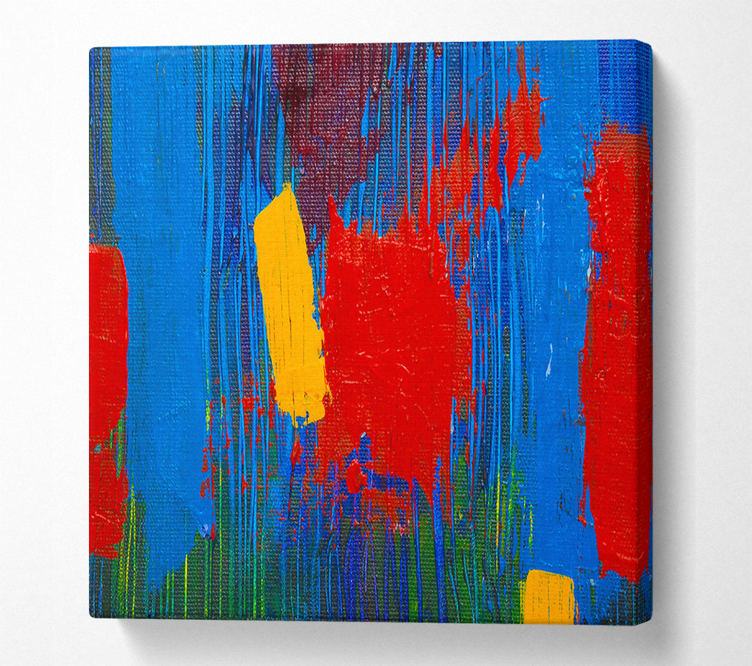  A Canvas Print of Blue Abstract Streaks Canvas Wall Art