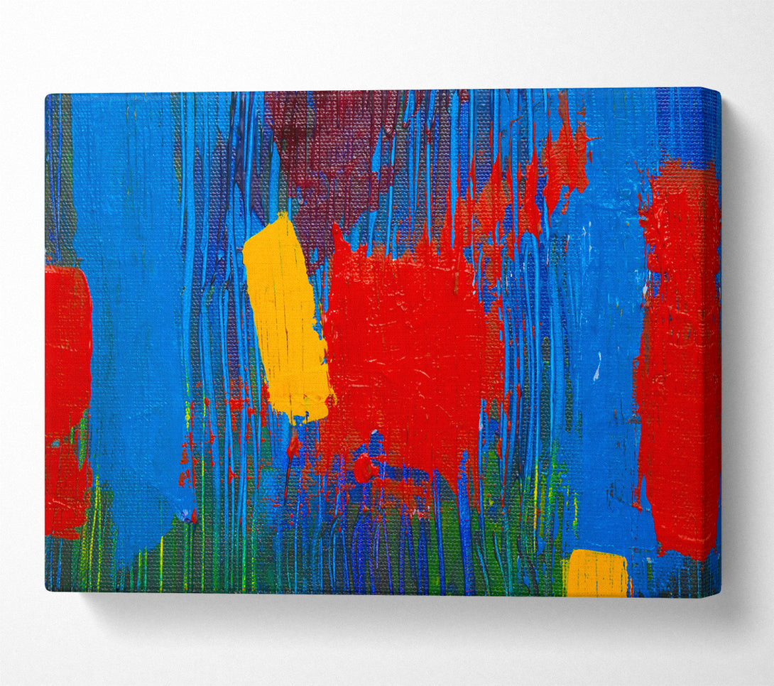  A Canvas Print of Blue Abstract Streaks Canvas Wall Art