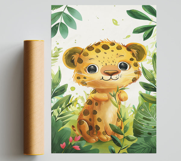 Golden Jungle Cub Print