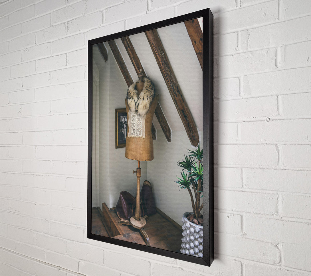  A Canvas Print of Brown Fur And Lace Canvas Wall Art