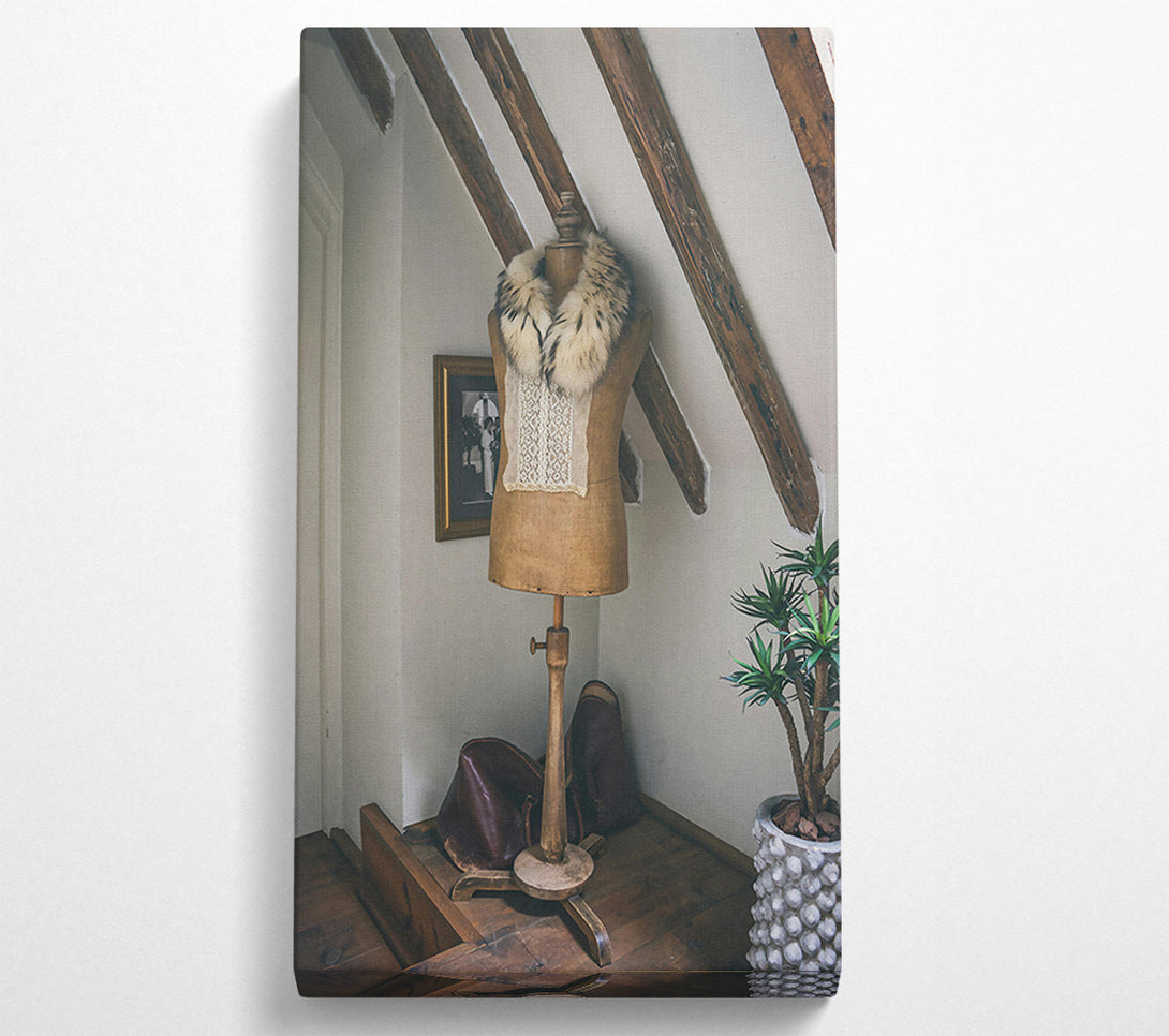  A Canvas Print of Brown Fur And Lace Canvas Wall Art