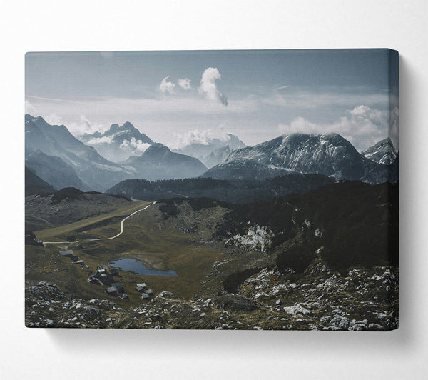  A Canvas Print of Blue Mountain Retreat Canvas Print