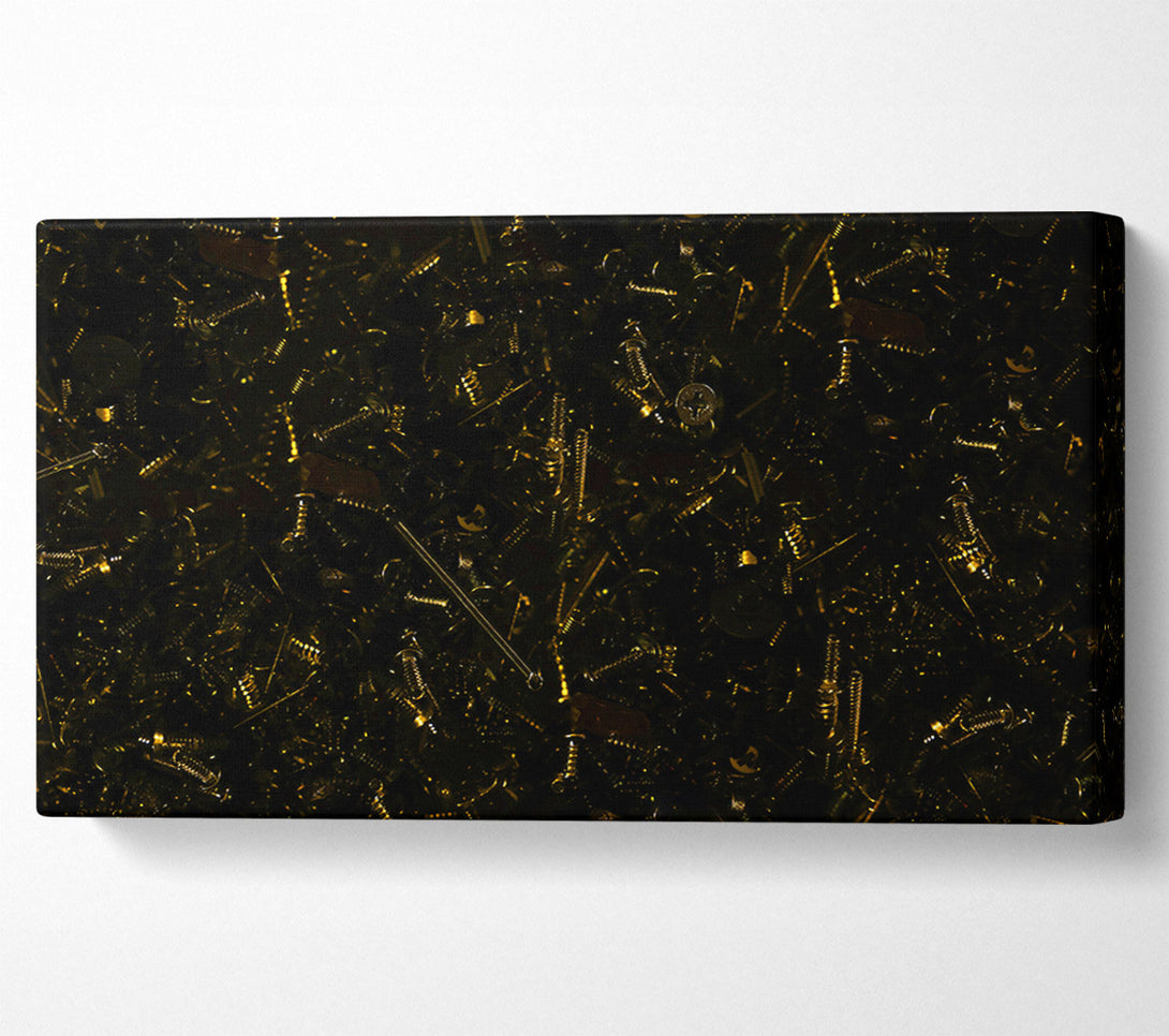  A Canvas Print of Golden Screw Symphony Canvas Wall Art