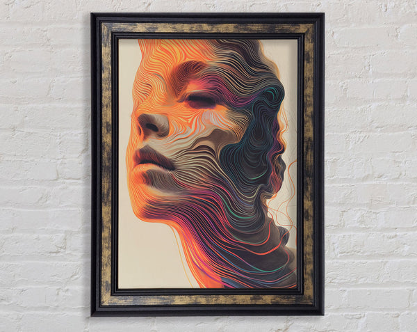 Face Waves Framed Print