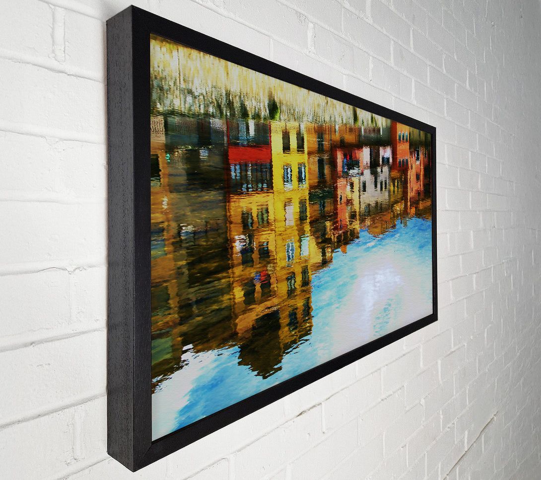  A Canvas Print of Golden City Reflections Canvas Wall Art