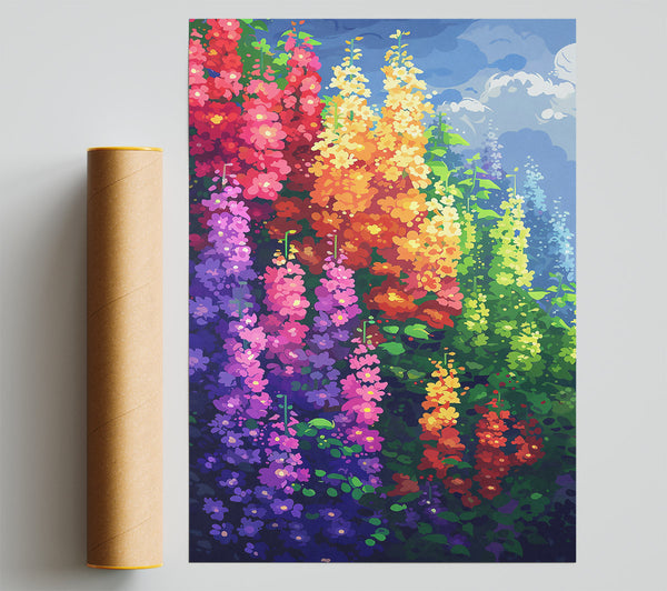 Orange Summer Bloom Giclee Print