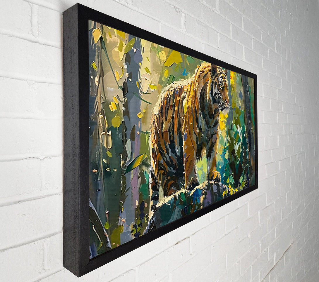  A Canvas Print of Golden Tiger'S Gaze Canvas Wall Art