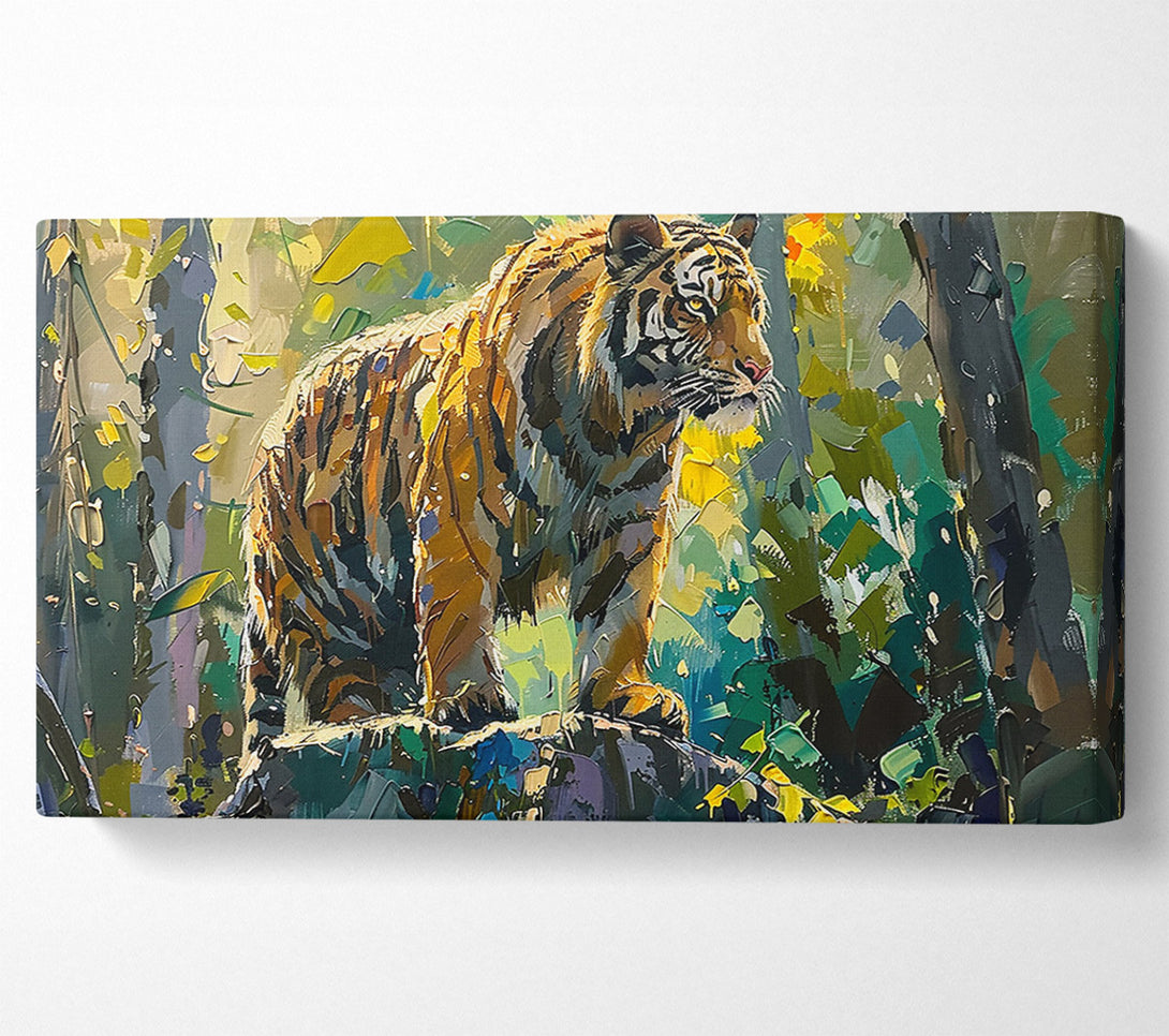  A Canvas Print of Golden Tiger'S Gaze Canvas Wall Art
