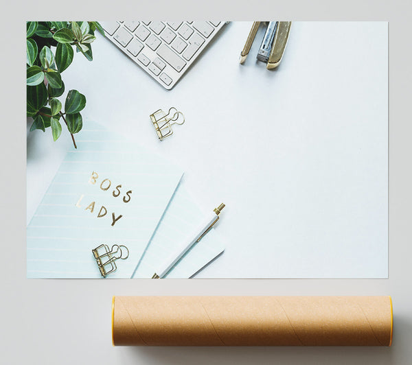 Pale Blue Productivity Print