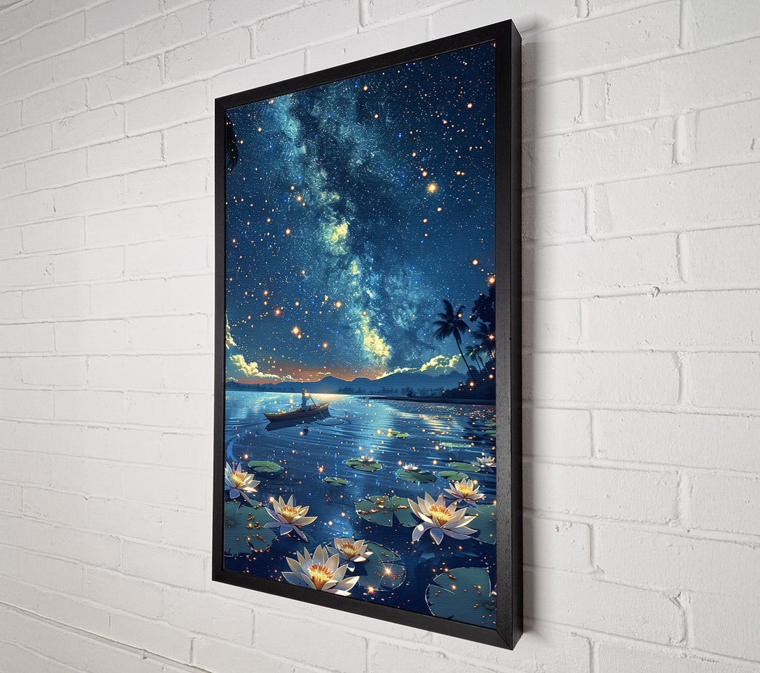 A Canvas Print of Blue Skies, Golden Dreams. Canvas Art
