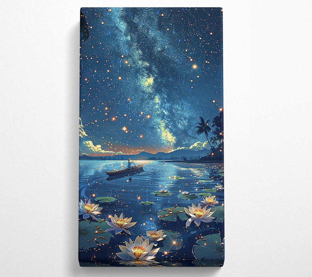  A Canvas Print of Blue Skies, Golden Dreams. Canvas Art