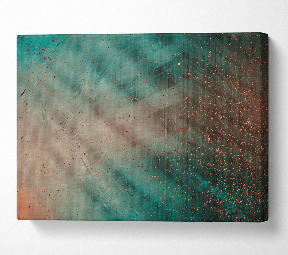  A Canvas Print of Teal Spattering Dreams Canvas Print