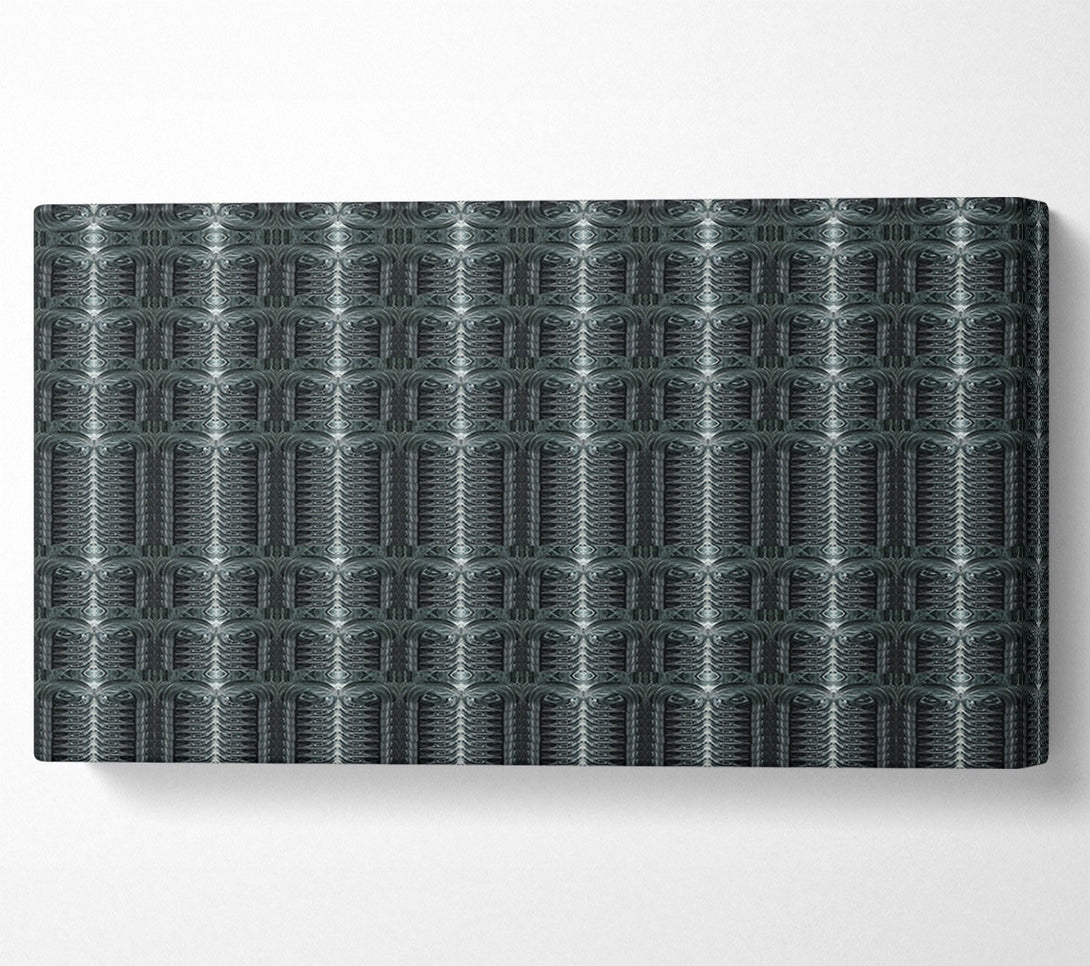  A Canvas Print of Teal Geometric Repetition Canvas Print