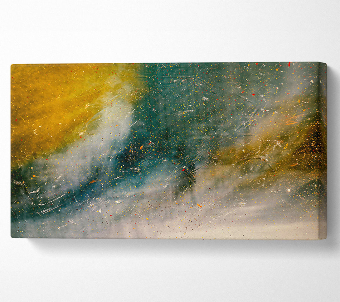  A Canvas Print of Teal And Golden Dust Canvas Wall Art