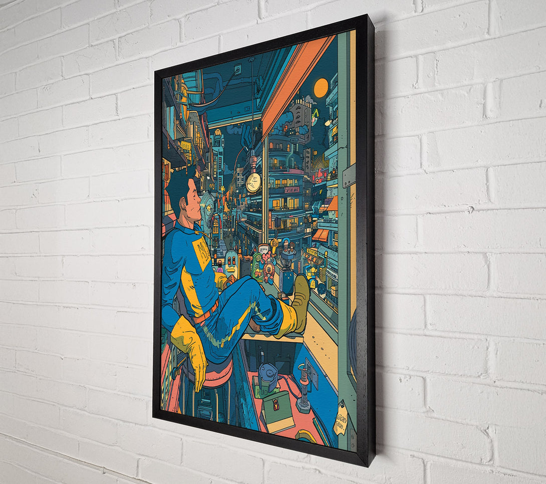  A Canvas Print of Blue City Viewpoint Canvas Wall Art