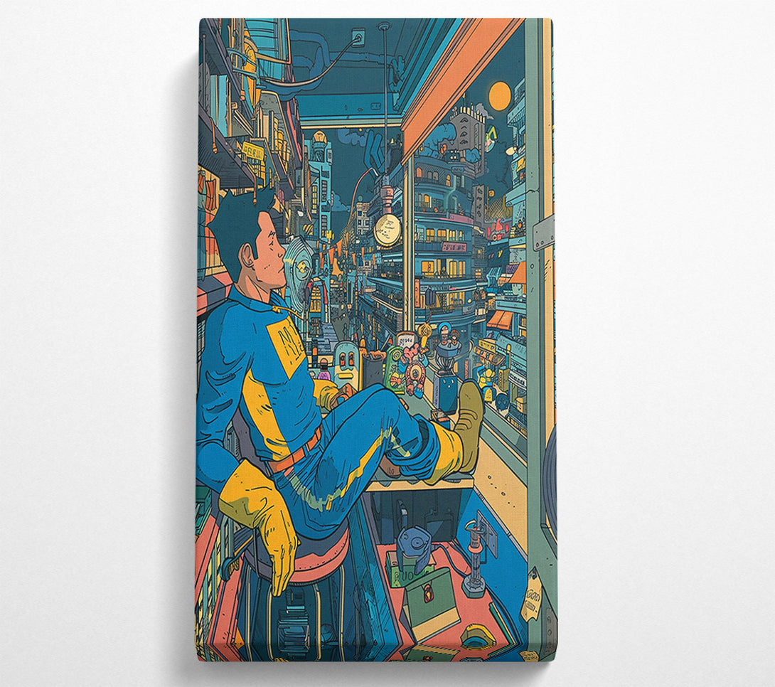  A Canvas Print of Blue City Viewpoint Canvas Wall Art