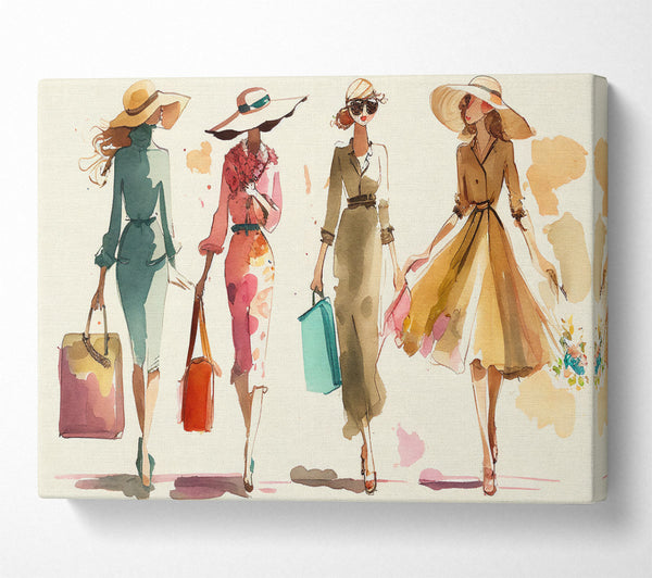  A Canvas Print of Golden Hour Stroll Canvas Print