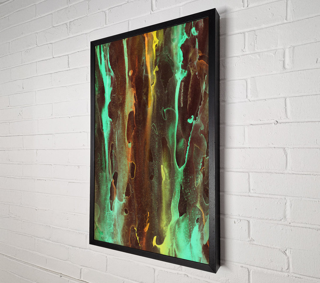  A Canvas Print of Emerald Flowing Veins Canvas Wall Art