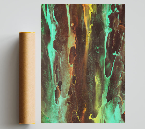 Emerald Flowing Veins Giclee Print