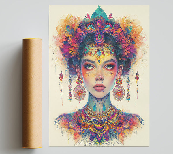 Golden Adorned Beauty Print