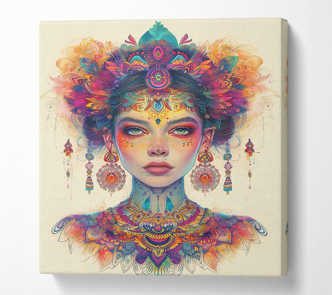  A Canvas Print of Golden Adorned Beauty Canvas Print
