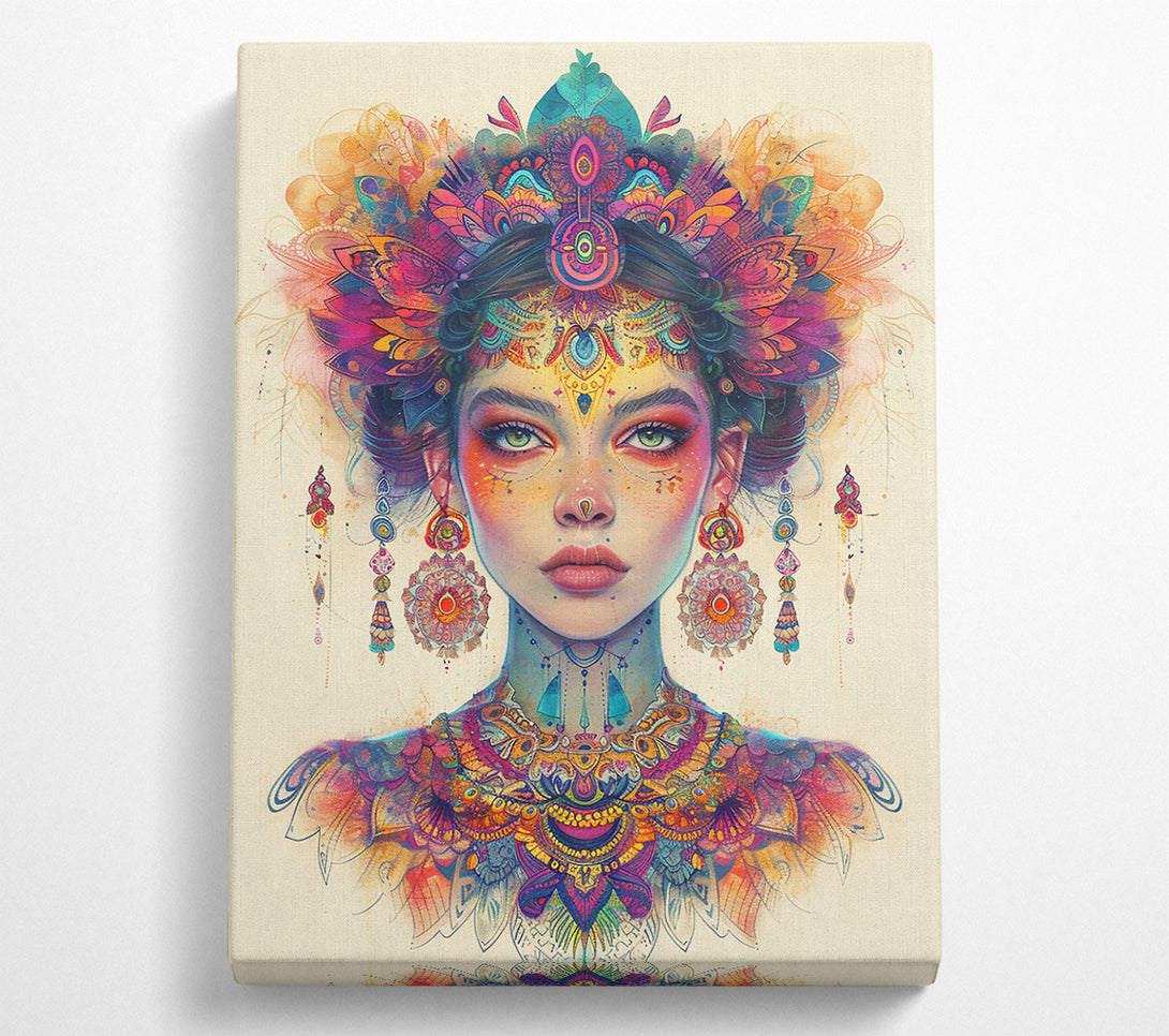  A Canvas Print of Golden Adorned Beauty Canvas Print